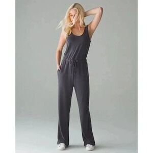 Soma Weekend Sandwash Gray Lounge Wide Leg Jumpsuit S